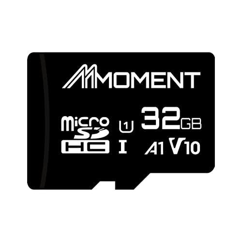 MMOMENT Micro-SDHC-Karte, A1, UHS-I, U1, V10, Klasse 10 kompatibel, Lesegeschwindigkeit bis zu 90 MB/s, SD-Adapter im Lieferumfang enthalten (32 GB, schwarz - A1, U1, V10) von MMOMENT