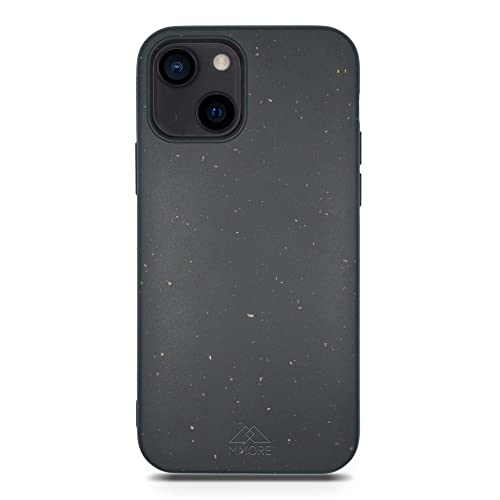 MMore – Biologisch Abbaubare Handyhülle, kompatibel mit iPhone - Umweltfreundlich, Kompostierbar, aus Pflanzen (Schwarz, iPhone 13) von MMore