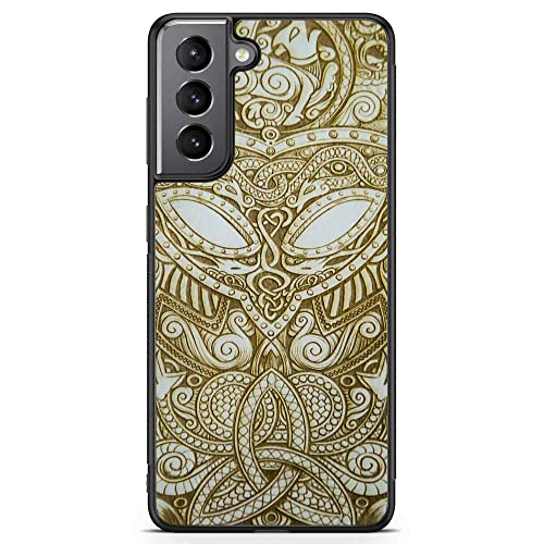 MMORE - Handyhülle aus Weißholz – Wikinger | Kompatibel mit iPhone, Samsung, Google Pixel - Voller Schutz, Langlebig, Sturzgeprüft (Samsung Galaxy S22) von MMORE