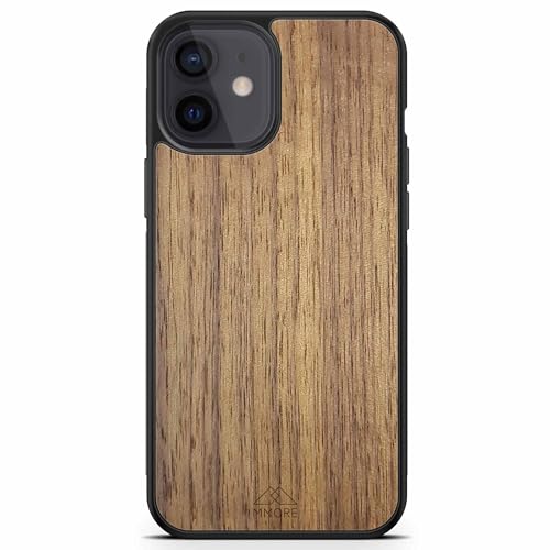 MMORE - Handyhülle aus Amerikanischer Nussbaum Holz, kompatibel mit iPhone 12 | 12 Pro - Voller Schutz, Langlebig, Sturzgeprüft von MMORE