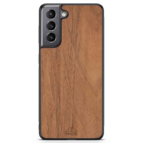 MMORE - Handyhülle aus Europäischer Nussbaum Holz, kompatibel mit Samsung Galaxy S21 Plus - Voller Schutz, Langlebig, Sturzgeprüft MMORE - Handyhülle aus Europäischer Nussbaum Holz, kompatibel mit Samsung Galaxy S21 Plus - Voller Schutz, Langlebig, Sturzgeprüft von MMORE