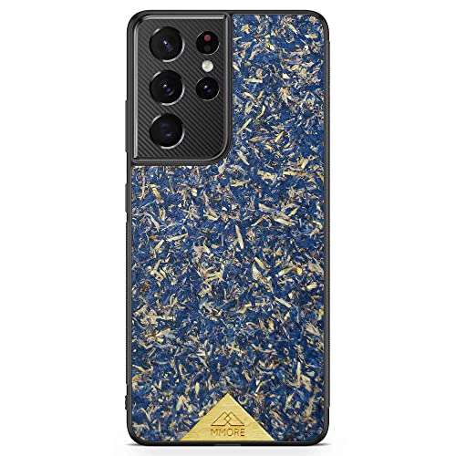 MMORE - Handyhülle aus Organischem Blau Kornblume Material, kompatibel mit Samsung Galaxy S21 Ultra - Voller Schutz, Langlebig, Sturzgeprüft, Schlank Design von MMORE