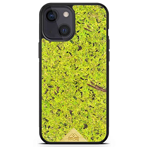MMORE - Handyhülle aus Organischem Wald Moos Material, kompatibel mit iPhone 15 - Voller Schutz, Langlebig, Sturzgeprüft, Schlank Design von MMORE