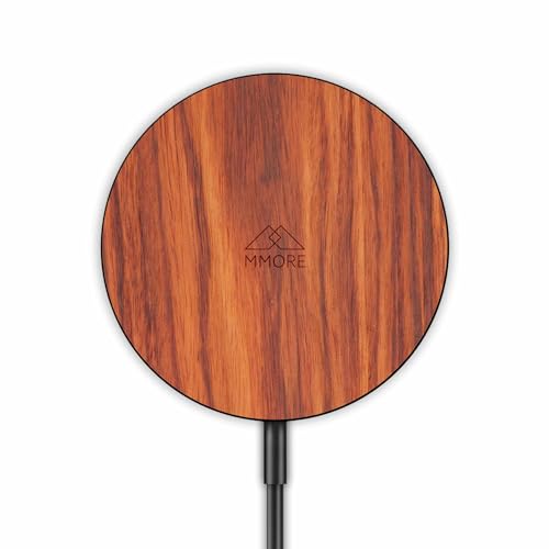 MMORE - Kabelloses Ladegerät mit Bois De Rose Holz | Schwarz von MMORE