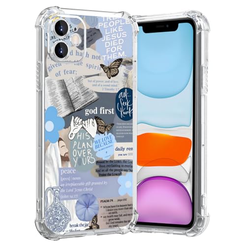 MMYAJT Blus Coole christliche Handyhülle, passend für iPhone 11, kabelloses Laden, stoßfest, klar, Jesus, Heilige Bibelversen, Handyhülle, Geschenk für Jungen, Mädchen, Männer, Frauen MMYAJT Blus Coole christliche Handyhülle, passend für iPhone 11, kabelloses Laden, stoßfest, klar, Jesus, Heilige Bibelversen, Handyhülle, Geschenk für Jungen, Mädchen, Männer, Frauen von MMYAJT