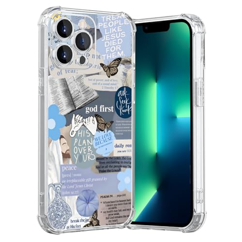 MMYAJT Blus Coole christliche Handyhülle, passend für iPhone 13 Pro Max, kabelloses Laden, stoßfest, klar, Jesus, Heilige Bibelversen, Handyhülle, Geschenk für Jungen, Mädchen, Männer, Frauen MMYAJT Blus Coole christliche Handyhülle, passend für iPhone 13 Pro Max, kabelloses Laden, stoßfest, klar, Jesus, Heilige Bibelversen, Handyhülle, Geschenk für Jungen, Mädchen, Männer, Frauen von MMYAJT