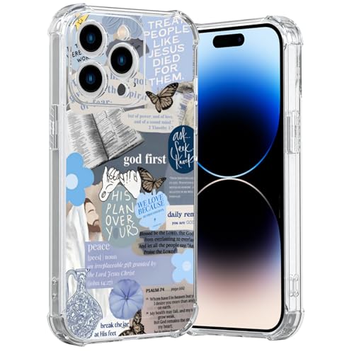 MMYAJT Blus Coole christliche Handyhülle, passend für iPhone 14 Pro, kabelloses Laden, stoßfest, klar, Jesus, Heilige Bibelversen, Handyhülle, Geschenk für Jungen, Mädchen, Männer, Frauen MMYAJT Blus Coole christliche Handyhülle, passend für iPhone 14 Pro, kabelloses Laden, stoßfest, klar, Jesus, Heilige Bibelversen, Handyhülle, Geschenk für Jungen, Mädchen, Männer, Frauen von MMYAJT