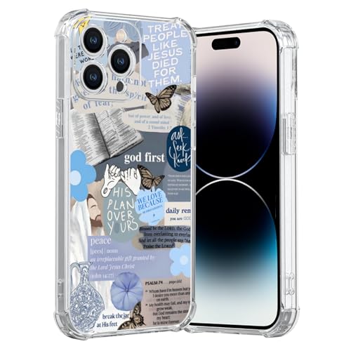 MMYAJT Blus Coole christliche Handyhülle, passend für iPhone 14 Pro Max, kabelloses Laden, stoßfest, klar, Jesus, Heilige Bibelversen, Handyhülle, Geschenk für Jungen, Mädchen, Männer, Frauen MMYAJT Blus Coole christliche Handyhülle, passend für iPhone 14 Pro Max, kabelloses Laden, stoßfest, klar, Jesus, Heilige Bibelversen, Handyhülle, Geschenk für Jungen, Mädchen, Männer, Frauen von MMYAJT