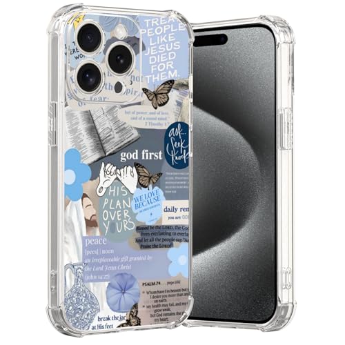MMYAJT Blus Coole christliche Handyhülle, passend für iPhone 15 Pro, kabelloses Laden, stoßfest, klar, Jesus, Heilige Bibelversen, Handyhülle, Geschenk für Jungen, Mädchen, Männer, Frauen MMYAJT Blus Coole christliche Handyhülle, passend für iPhone 15 Pro, kabelloses Laden, stoßfest, klar, Jesus, Heilige Bibelversen, Handyhülle, Geschenk für Jungen, Mädchen, Männer, Frauen von MMYAJT