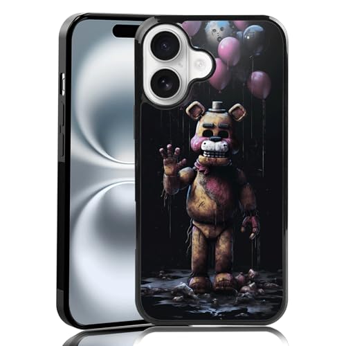 MMYAJT FNAF Schutzhülle für iPhone 16, TPU, stoßfest, Horror, FNAF, Videospiel, Geschenk für Jungen, Mädchen, Männer, Frauen, Schwarz MMYAJT FNAF Schutzhülle für iPhone 16, TPU, stoßfest, Horror, FNAF, Videospiel, Geschenk für Jungen, Mädchen, Männer, Frauen, Schwarz von MMYAJT
