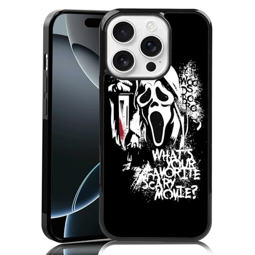 MMYAJT Favorite Gruselige Handyhülle, kompatibel mit iPhone 16 Pro, Scream iPhone-Hülle, stoßfest, schwarz-weiß, Halloween-Motiv, lustiges Geschenk für Jungen, Mädchen, Männer, Frauen MMYAJT Favorite Gruselige Handyhülle, kompatibel mit iPhone 16 Pro, Scream iPhone-Hülle, stoßfest, schwarz-weiß, Halloween-Motiv, lustiges Geschenk für Jungen, Mädchen, Männer, Frauen von MMYAJT