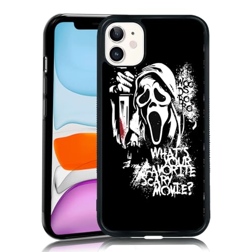 MMYAJT Favorite Scary Phone Case Compatible with iPhone 11, Scream iPhone Case Shockproof Black and White Phone Halloween Funny Cover Gift for Boy Girl Men Women MMYAJT Favorite Scary Phone Case Compatible with iPhone 11, Scream iPhone Case Shockproof Black and White Phone Halloween Funny Cover Gift for Boy Girl Men Women von MMYAJT