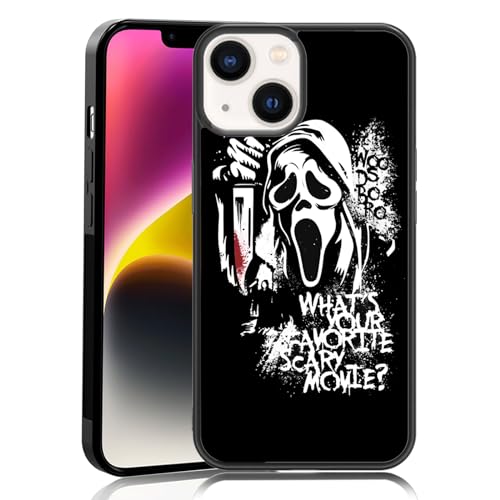 MMYAJT Favorite Scary Phone Case Compatible with iPhone 14, Scream iPhone Case Shockproof Black and White Phone Halloween Funny Cover Gift for Boy Girl Men Women MMYAJT Favorite Scary Phone Case Compatible with iPhone 14, Scream iPhone Case Shockproof Black and White Phone Halloween Funny Cover Gift for Boy Girl Men Women von MMYAJT