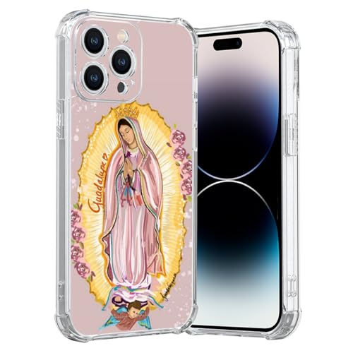 MMYAJT Flesh Virgencita Schutzhülle für iPhone 14 Pro Max, kabelloses Laden, stoßfest, transparent, Mexiko, Virgen de Guadalupe, Geschenk für Jungen, Mädchen, Männer, Frauen MMYAJT Flesh Virgencita Schutzhülle für iPhone 14 Pro Max, kabelloses Laden, stoßfest, transparent, Mexiko, Virgen de Guadalupe, Geschenk für Jungen, Mädchen, Männer, Frauen von MMYAJT