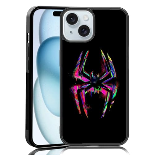MMYAJT Morales Punk Gwen Handyhülle, passend für iPhone 15, schwarzes Spiderverse, TPU, stoßfeste Schutzhülle, niedlich, bunte Spinne, Geschenk für Jungen, Mädchen, Männer, Wome MMYAJT Morales Punk Gwen Handyhülle, passend für iPhone 15, schwarzes Spiderverse, TPU, stoßfeste Schutzhülle, niedlich, bunte Spinne, Geschenk für Jungen, Mädchen, Männer, Wome von MMYAJT