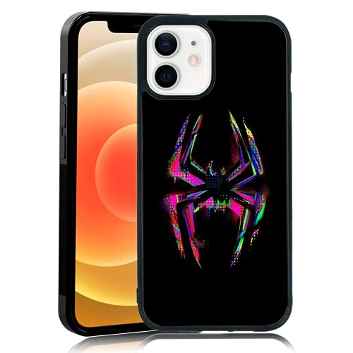 MMYAJT Morales Punk Gwen Handyhülle, passend für iPhone 12/12 Pro, schwarzes Spiderverse, TPU, stoßfeste Schutzhülle, niedliche, bunte Spinne, Geschenk für Jungen, Mädchen, Männer, Wome MMYAJT Morales Punk Gwen Handyhülle, passend für iPhone 12/12 Pro, schwarzes Spiderverse, TPU, stoßfeste Schutzhülle, niedliche, bunte Spinne, Geschenk für Jungen, Mädchen, Männer, Wome von MMYAJT