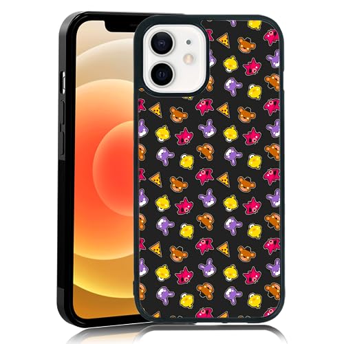 MMYAJT FNAF Handy-Schutzhülle für iPhone 12 / 12 Pro, TPU, stoßfest, Motiv: Süßer Cartoon-Bär und Fuchs, Geschenk für Jungen, Mädchen, Männer, Frauen von MMYAJT