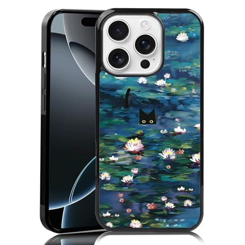 MMYAJT Schutzhülle für iPhone 16 Pro, Motiv: Wasserlilien, TPU, stoßfest, Motiv: Monet, Wasserlilie, Katze, Blumen, Geschenk für Jungen, Mädchen, Männer, Frauen MMYAJT Schutzhülle für iPhone 16 Pro, Motiv: Wasserlilien, TPU, stoßfest, Motiv: Monet, Wasserlilie, Katze, Blumen, Geschenk für Jungen, Mädchen, Männer, Frauen von MMYAJT
