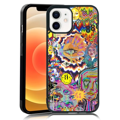 MMYAJT Vintage Trippy Handyhülle passend für iPhone 12 Mini – TPU stoßfest schützende Kunst Böse Augen Handyhülle Geschenk für Jungen Mädchen Männer Frauen MMYAJT Vintage Trippy Handyhülle passend für iPhone 12 Mini – TPU stoßfest schützende Kunst Böse Augen Handyhülle Geschenk für Jungen Mädchen Männer Frauen von MMYAJT