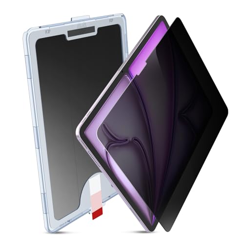 MOBDIK 1 Stück Sichtschutz Schutzfolie für iPad Air 13 inch M3 2025/ M2 2024, Anti-Spy, 9H Gehärtetes Glas Schutzfolie, EZ Kit von MOBDIK