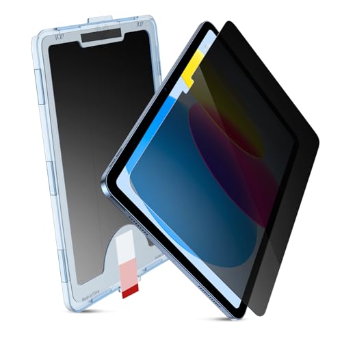 MOBDIK 1 Stück Sichtschutz Schutzfolie für iPad (A16) 11. Generation 2025 & iPad 10. Generation 2022, Anti-Spy, 9H Härte Schutzglas Displayfolie, EZ Kit von MOBDIK