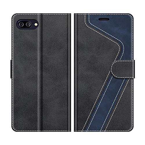 MOBESV Handyhülle für Asus Zenfone 4 Max ZC554KL Hülle Leder, Asus Zenfone 4 Max ZC554KL Klapphülle Handytasche Case für Asus Zenfone 4 Max ZC554KL Handy Hüllen, Schwarz von MOBESV