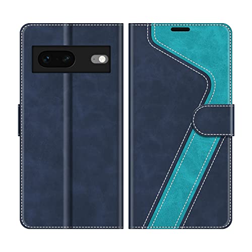 MOBESV Handyhülle für Google Pixel 7 5G Hülle Leder, Google Pixel 7 5G Klapphülle Handytasche Case für Google Pixel 7 5G Handy Hüllen, Modisch Blau von MOBESV