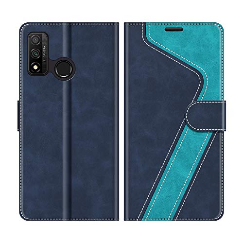 MOBESV Handyhülle für Huawei P Smart 2020 Hülle Leder, Huawei P Smart 2020 Klapphülle Handytasche Case für Huawei P Smart 2020 Handy Hüllen, Modisch Blau von MOBESV