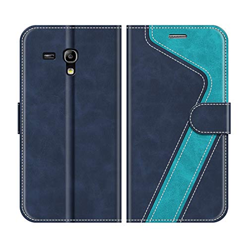 MOBESV Handyhülle für Samsung Galaxy S3 Mini Hülle Leder, Samsung Galaxy S3 Mini Klapphülle Handytasche Case für Samsung Galaxy S3 Mini Handy Hüllen, Blau von MOBESV