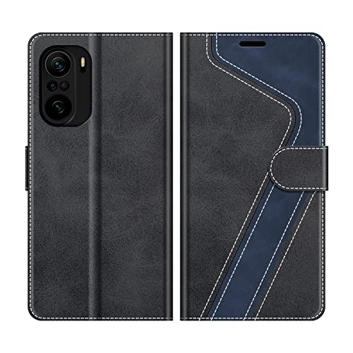 MOBESV Handyhülle für Xiaomi Poco F3 5G Hülle Leder, Xiaomi Poco F3 Klapphülle Handytasche Case für Xiaomi Poco F3 5G / Poco F3 Handy Hüllen, Modisch Schwarz von MOBESV