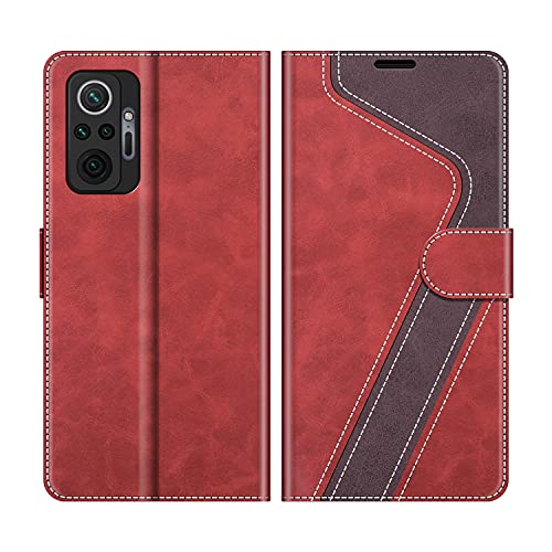 MOBESV Hülle für Xiaomi Redmi Note 10 Pro Handyhülle, Lederhülle mit Kartenfach, Klapphülle mit Ständer, Flip Case Handytasche Schutzhülle, Modisch Rot MOBESV Hülle für Xiaomi Redmi Note 10 Pro Handyhülle, Lederhülle mit Kartenfach, Klapphülle mit Ständer, Flip Case Handytasche Schutzhülle, Modisch Rot von MOBESV