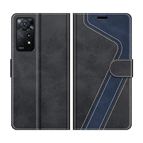 MOBESV Handyhülle für Xiaomi Redmi Note 11 Pro 5G Hülle Leder, Xiaomi Redmi Note 11 Pro 5G Klapphülle Handytasche Case für Xiaomi Redmi Note 11 Pro 5G Handy Hüllen, Modisch Schwarz von MOBESV