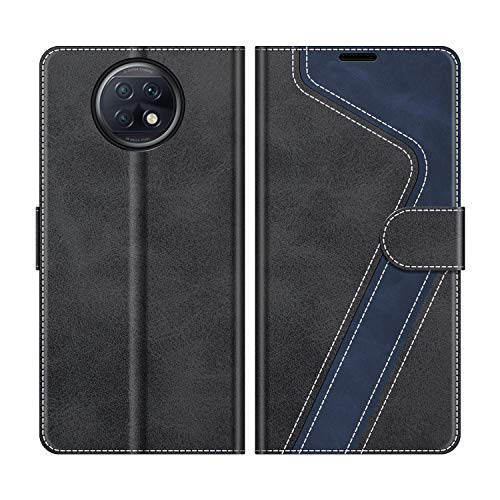 MOBESV Handyhülle für Xiaomi Redmi Note 9T 5G Hülle Leder, Xiaomi Redmi Note 9T 5G Klapphülle Handytasche Case für Xiaomi Redmi Note 9T 5G Handy Hüllen, Modisch Schwarz von MOBESV