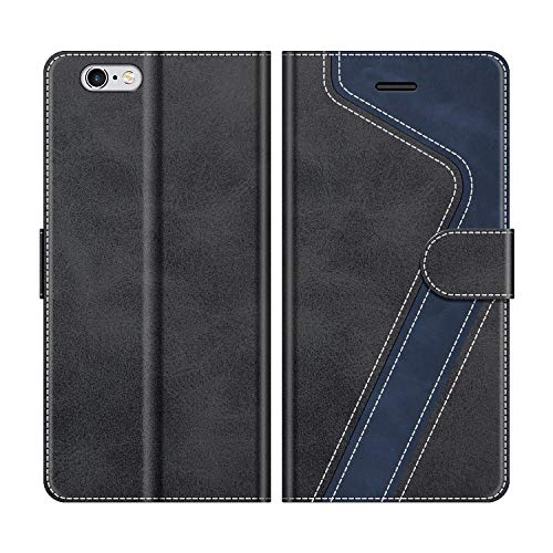 MOBESV Hülle für iPhone 6S / iPhone 6 Handyhülle, Lederhülle mit Kartenfach, Klapphülle mit Ständer, Flip Case Handytasche Schutzhülle, Schwarz MOBESV Hülle für iPhone 6S / iPhone 6 Handyhülle, Lederhülle mit Kartenfach, Klapphülle mit Ständer, Flip Case Handytasche Schutzhülle, Schwarz von MOBESV