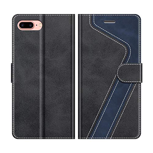 MOBESV Hülle für iPhone 8 Plus/iPhone 7 Plus Handyhülle, Lederhülle mit Kartenfach, Klapphülle mit Ständer, Flip Case Handytasche Schutzhülle, Schwarz MOBESV Hülle für iPhone 8 Plus/iPhone 7 Plus Handyhülle, Lederhülle mit Kartenfach, Klapphülle mit Ständer, Flip Case Handytasche Schutzhülle, Schwarz von MOBESV
