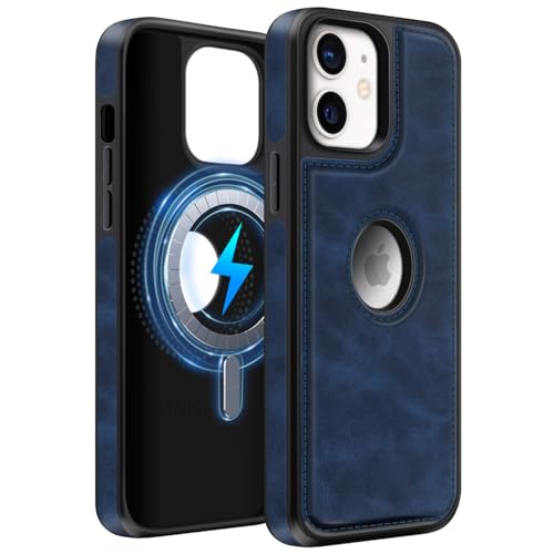 MOBESV Lederhülle mit Logo-Ansicht für iPhone 12 / iPhone 12 Pro 6,1 Zoll, Magnetisch Handyhülle kompatibel mit MagSafe, Dünn Klassische Elegant Hülle, Königsblau MOBESV Lederhülle mit Logo-Ansicht für iPhone 12 / iPhone 12 Pro 6,1 Zoll, Magnetisch Handyhülle kompatibel mit MagSafe, Dünn Klassische Elegant Hülle, Königsblau von MOBESV