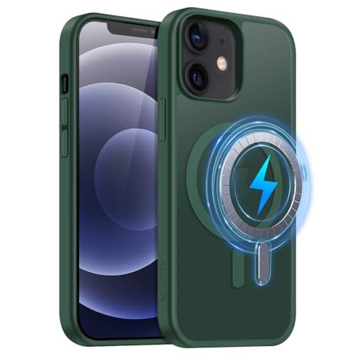 MOBESV Magnetisch Hülle für iPhone 12 Mini/iPhone 13 Mini 5,4 Zoll, Handyhülle kompatibel mit MagSafe, Durchscheinende Matte Dünn Stoßfest Schutzhülle, Tannengrün MOBESV Magnetisch Hülle für iPhone 12 Mini/iPhone 13 Mini 5,4 Zoll, Handyhülle kompatibel mit MagSafe, Durchscheinende Matte Dünn Stoßfest Schutzhülle, Tannengrün von MOBESV