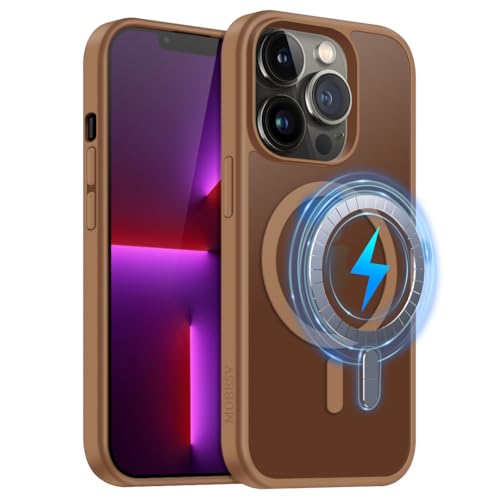 MOBESV Magnetisch Hülle für iPhone 13 Pro 6,1 Zoll, Handyhülle kompatibel mit MagSafe, Durchscheinende Matte Dünn Stoßfest Schutzhülle, Braun MOBESV Magnetisch Hülle für iPhone 13 Pro 6,1 Zoll, Handyhülle kompatibel mit MagSafe, Durchscheinende Matte Dünn Stoßfest Schutzhülle, Braun von MOBESV