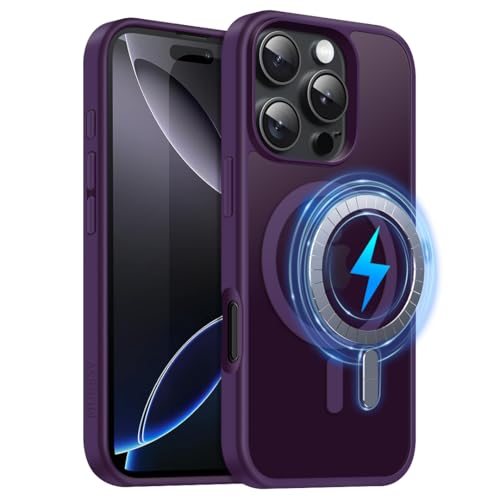 MOBESV Magnetisch Hülle für iPhone 16 Pro Max 6,9 Zoll, Handyhülle kompatibel mit MagSafe, Durchscheinende Matte Dünn Stoßfest Schutzhülle, Lila MOBESV Magnetisch Hülle für iPhone 16 Pro Max 6,9 Zoll, Handyhülle kompatibel mit MagSafe, Durchscheinende Matte Dünn Stoßfest Schutzhülle, Lila von MOBESV