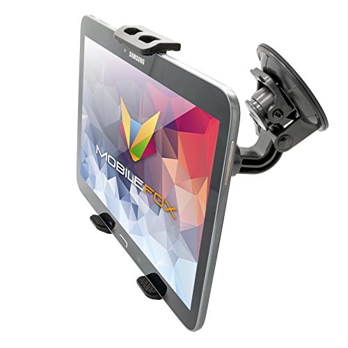 MOBILEFOX 360° KFZ Saugfnapf Tablet Halterung Auto Windschutzscheiben Halter für Samsung Tab S2/S3 von MOBILEFOX