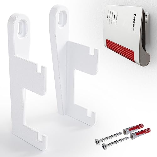 MOBILEFOX Ethernet Wandhalterung passend für FritzBox 7590 7530 7510 Router Halter Halterung Wandhalter Modem Aufhängung von Mobilefox