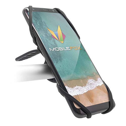 MOBILEFOX Fahrrad Lenker Handy Smartphone Halterung Halter Bike für Samsung Galaxy S20 S10 S10+ S10e S9 S8 S7 S6 S5 S4 Note A3 A5 A6 A7 J1 J3 J5 J7 von MOBILEFOX