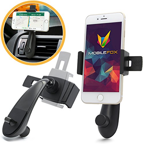 MOBILEFOX Universal Auto Lüftungs Gitter Halter Halterung Auto Smartphone Handy KFZ Lüftungs Schlitz von MOBILEFOX