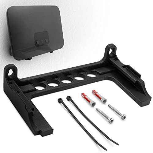 MOBILEFOX Wandhalterung passend für Telekom Speedport Smart 4 | 4 Plus Router Wandhalter WLAN Halterung Halter mit Kabelmanagment, dual Band von Mobilefox