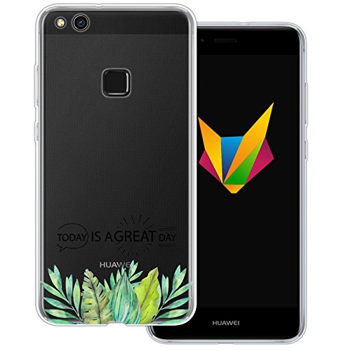 Mobilefox dessana gemalte Blumen transparente Silikon TPU Schutzhülle 0,7mm dünne Handy Soft Case passend für Huawei P10 Lite Great Day Palmenblätter Mobilefox dessana gemalte Blumen transparente Silikon TPU Schutzhülle 0,7mm dünne Handy Soft Case passend für Huawei P10 Lite Great Day Palmenblätter von Mobilefox