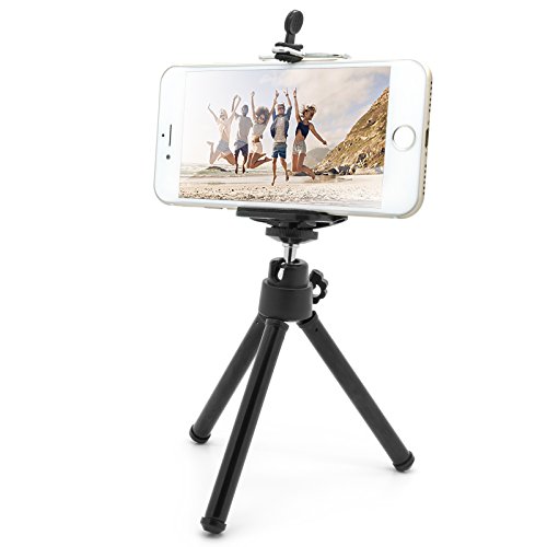 Mobilefox Handy Mini Stativ Tripod/Dreibein Selfie Klemmstativ Ständer passend für Huawei P40 P30 P20 Pro P10 P9 Plus Lite Nova 9 10 Pro von Mobilefox