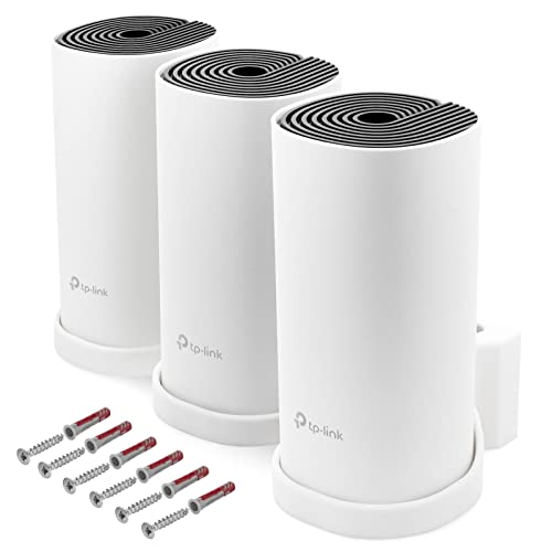 Wandhalterung passend für TP-Link Deco M4 Mesh WLAN Router 2 Stück mit Kabelmanagement von Mobilefox