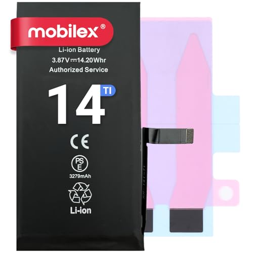 MOBILEX® Akku für iPhone 14, 3670 mAh, OEM, Ersatz mit Aufkleber, TI-Chip, hohe Kapazität von MOBILEX
