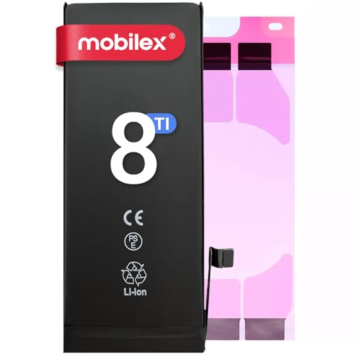 MOBILEX® Akku für iPhone 8, 2210 mAh, OEM, interner Ersatz mit Aufkleber, TI-Chip, hohe Kapazität von MOBILEX