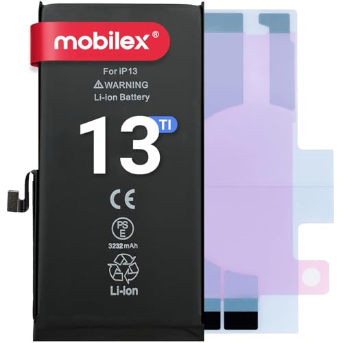 MOBILEX® Akku kompatibel mit iPhone 13, 3232 mAh, OEM, interner Ersatz mit Aufkleber, TI-Chip, Originalkapazität von MOBILEX